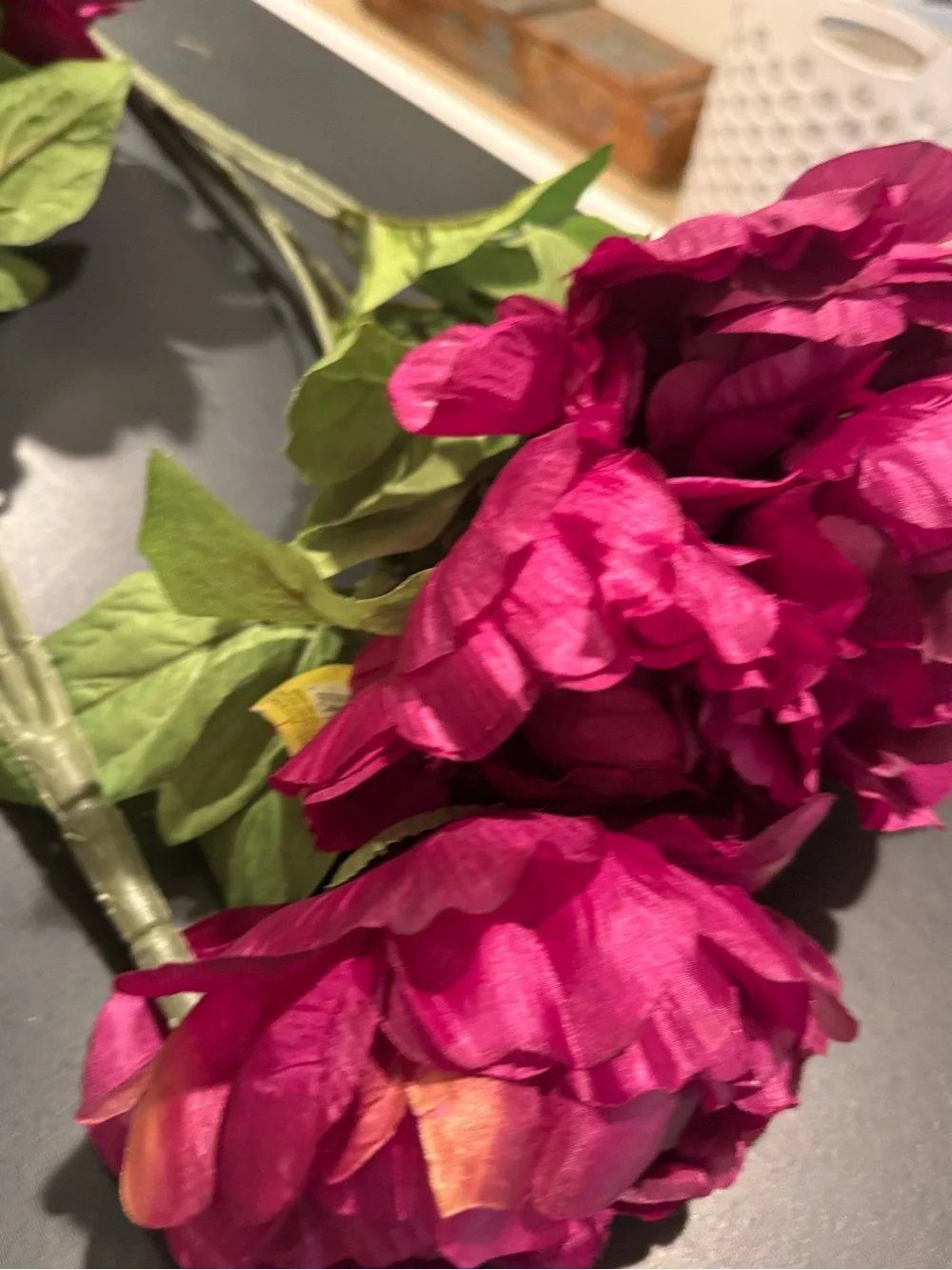 NWT Ashland Purple Peony Artificial Flower Bushes Lot of 2 Faux Floral Decor